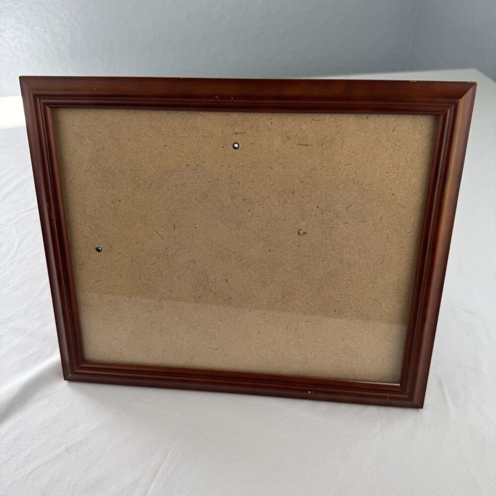 Picture Frame For 8x10 Photo Wood w Glass Panel & Stand Horizontal & Vertical